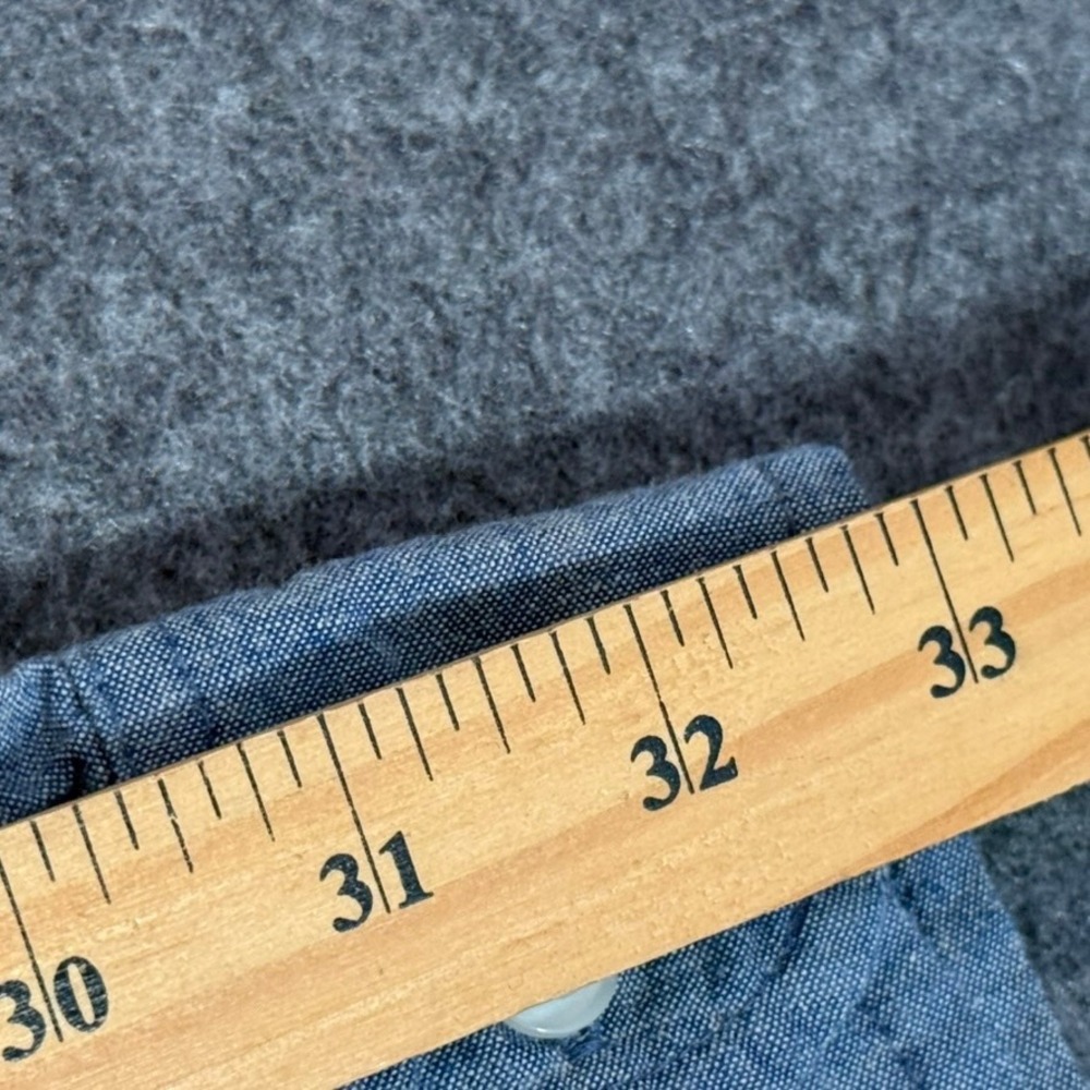 Iron and Resin Mens Large Blue Chambray Western Button Down Shirt Long Sleeve - Picture 9 of 10